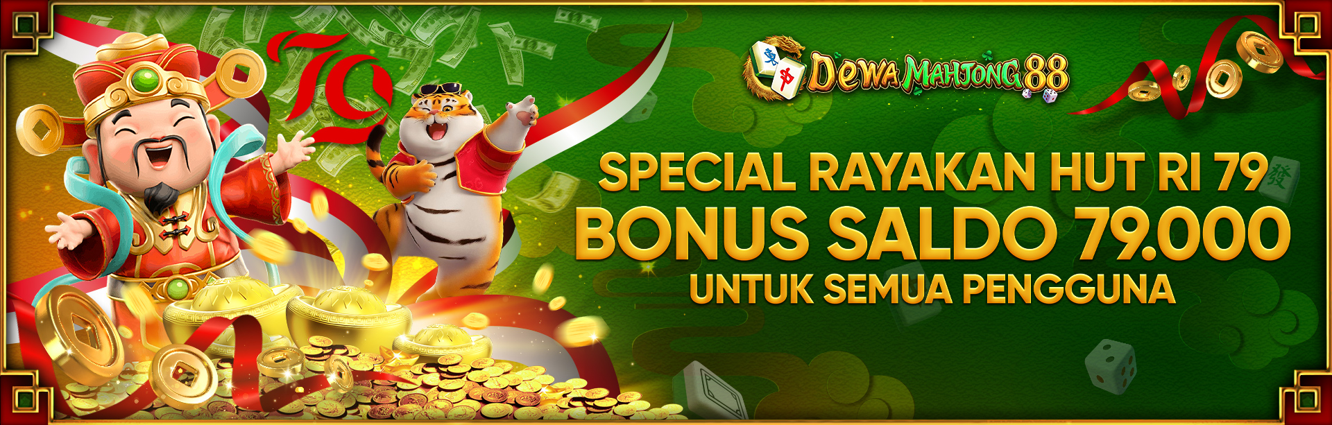 SPECIAL RAYAKAN HUT RI 79 BONUS SALDO 79.000 UNTUK SEMUA PENGGUNA